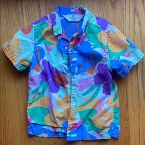 H&M Kids Colorful Short Sleeve Button-down Shirt